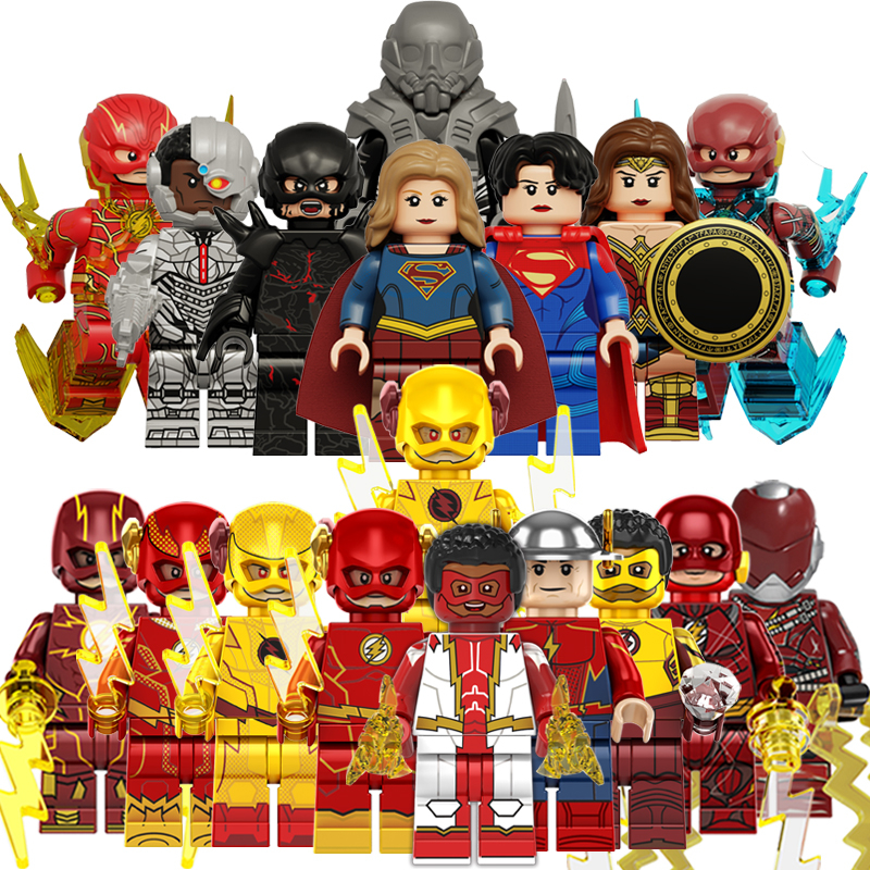 Đồ Chơi Khối Xây Dựng KF6188 KT1071 The Flash Cyborg General Zod Wonder Woman