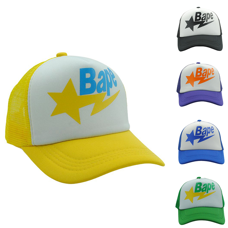 Bape Mũ Lưỡi Trai Chống Nắng Họa Tiết Hoạt Hình Thời Trang Xuân Hè