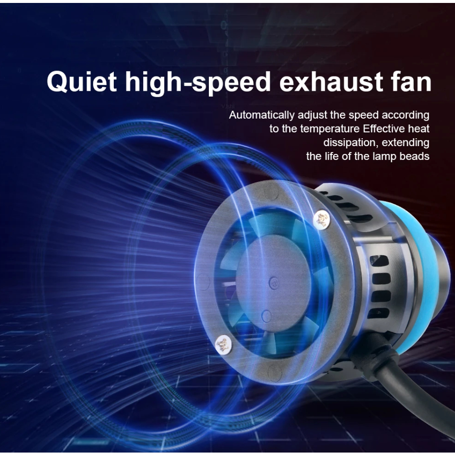 Bộ 2 Đèn Pha Led H8 H9 H11 20000Lm 9005 9006 Hb3 Hb4 50W Chuyên Dụng Cho Xe Hơi