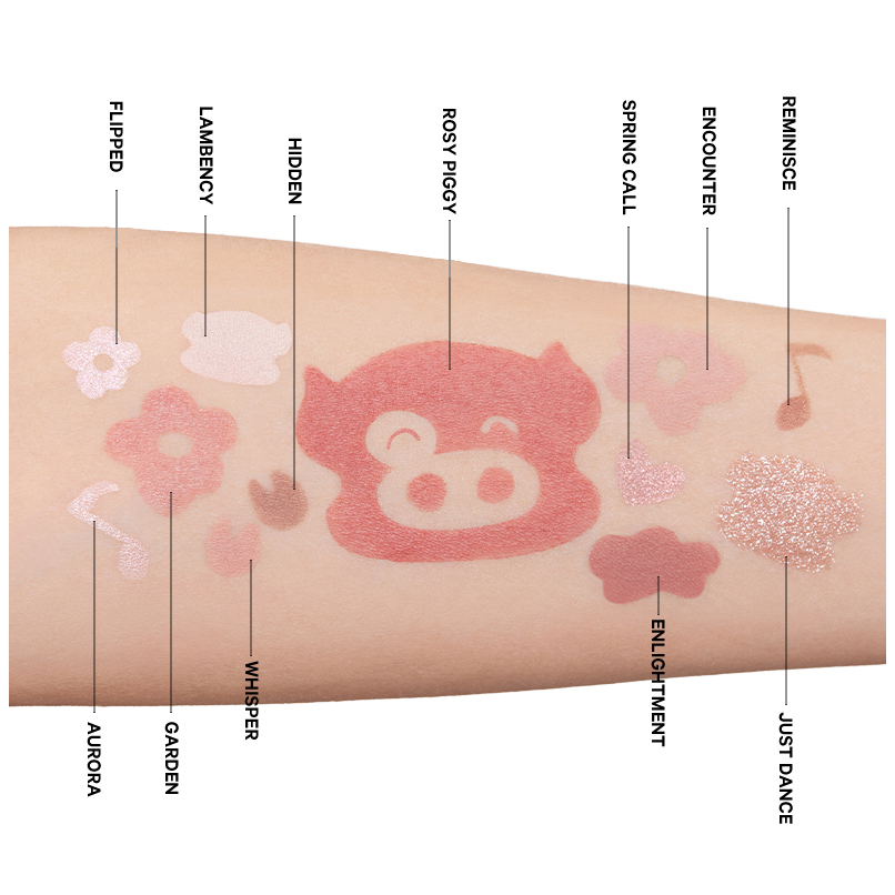 Hoàn Hảo / Nhật Ký Bảng Phấn Mắt Lúa Mì Động Vật Bỏ Túi Hình Bướm Cáo Mèo Cá Koi Niche