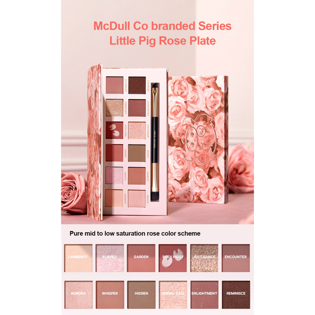 Hoàn Hảo / Nhật Ký Bảng Phấn Mắt Lúa Mì Động Vật Bỏ Túi Hình Bướm Cáo Mèo Cá Koi Niche