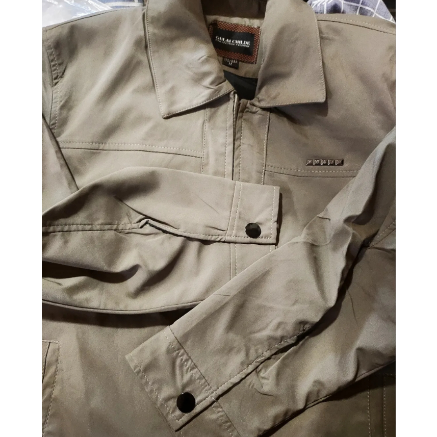 Áo Khoác Dáng Rộng Màu Trơn Thiết Kế Mới Cho Đàn Ông Trung Niên