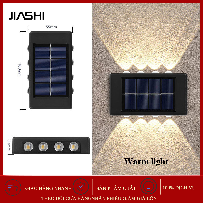 JIASHI Bộ 2 Đèn LED Năng Lượng Mặt Trời Trang Trí Sân Vườn