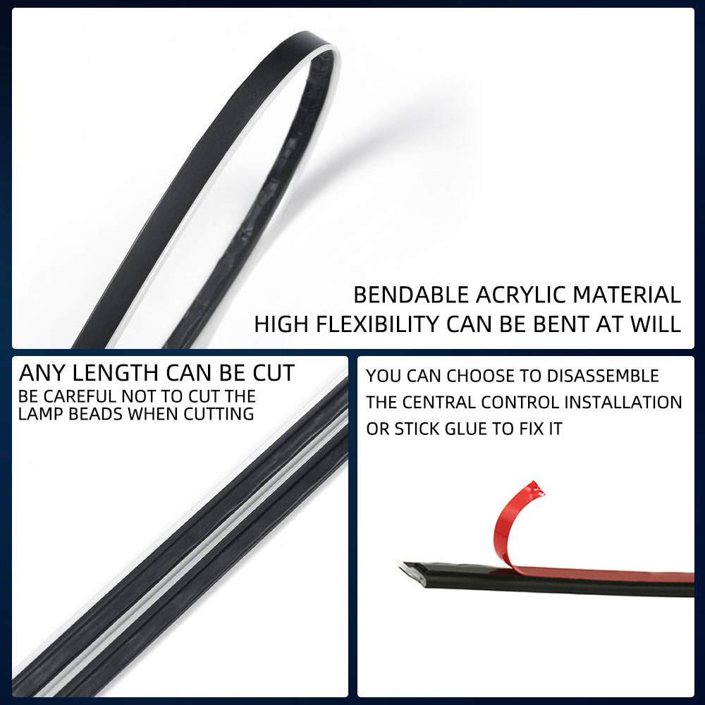 1 Bộ Dây Đèn LED 110cm USB Điều Khiển Từ Xa Trang Trí Nội Thất Xe Hơi