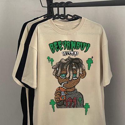 Áo Thun Cotton Ngắn Tay Cổ Tròn Thời Trang Hip Hop Cho Nam