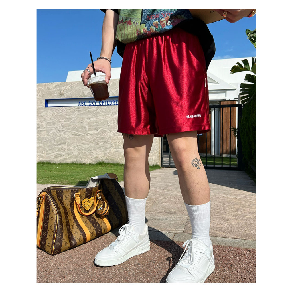 Quần Short Gahkstudio X MAGADETHSS23 LA Mỹ 2 Màu Tùy Chọn Thoải Mái