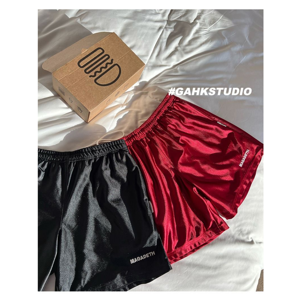 Quần Short Gahkstudio X MAGADETHSS23 LA Mỹ 2 Màu Tùy Chọn Thoải Mái