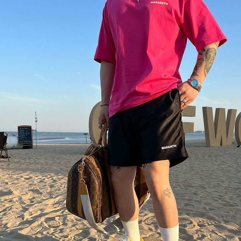 Quần Short Gahkstudio X MAGADETHSS23 LA Mỹ 2 Màu Tùy Chọn Thoải Mái