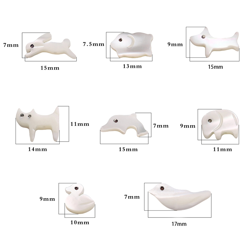 Beadia Túi 1 Mặt Dây Chuyền Hình Vỏ Sò Tự Nhiên DIY