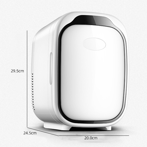 Tủ Lạnh Mini Đa Năng Im Lặng Mục Đích Kép Trang Điểm Cho Gia Đình Xe Ký Túc Xá Phích Cắm Màu Hồng 6L