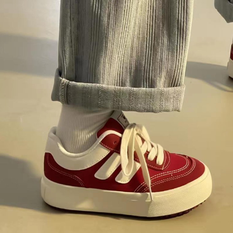 HUAHUA   Giày Thể Thao canvas Màu Trắng Thiết Kế Đơn Giản Thời Trang Cho Nữ