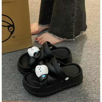 Dép lê hai mang đế dày nữ 2023 thời trang dép La Mã