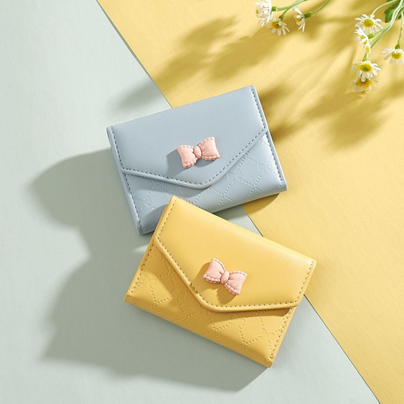 Ví Nữ Ngắn Gập Ba Thời Trang Hàn Quốc Đơn Giản Dễ Thương