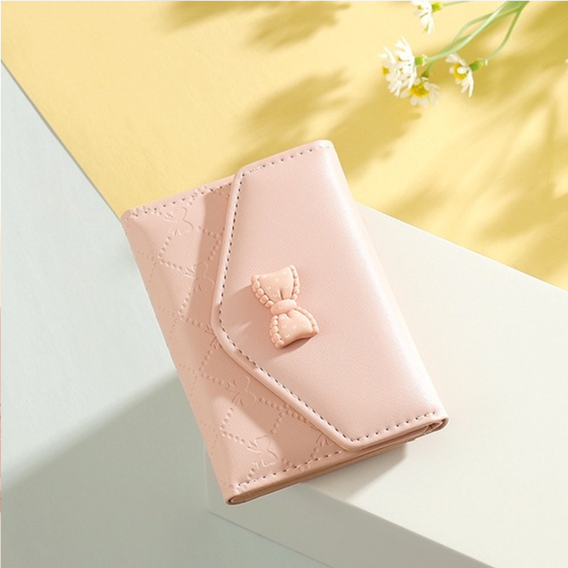 Ví Nữ Ngắn Gập Ba Thời Trang Hàn Quốc Đơn Giản Dễ Thương