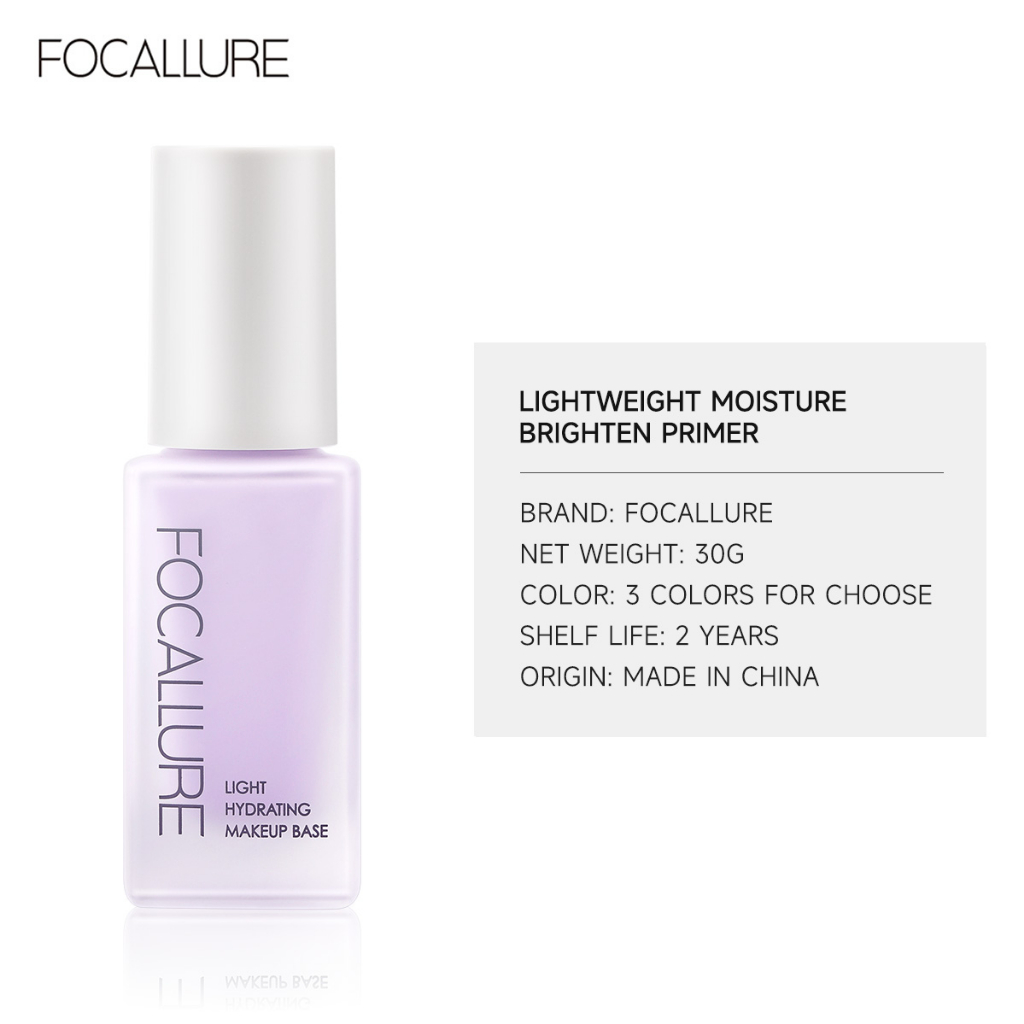 Kem Lót Dưỡng Ẩm Làm Sáng Tông Màu Da Chống Thấm Nước FOCALLURE