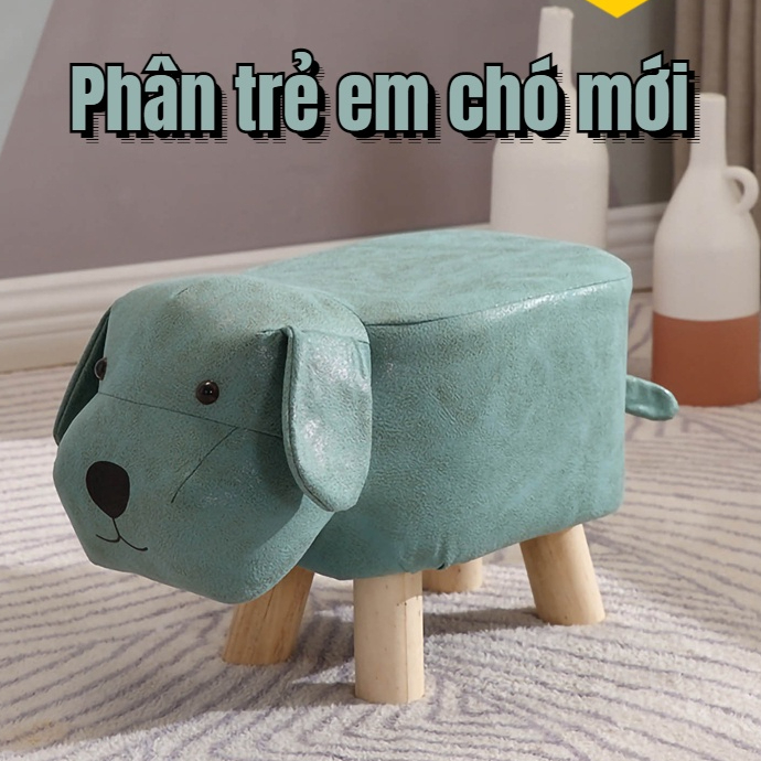 Có thể bán buôn Ghế Đẩu Thấp Bằng Gỗ Hình Chú Chó Hoạt Hình Đáng Yêu Cho Trẻ Em virgina056 Hàng giao ngay