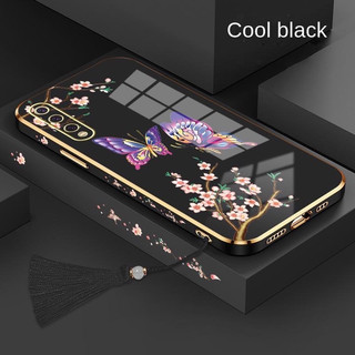 ốp lưng Redmi Note 10 4G Note 10S Note 11 Note 11S Note 11 Pro 4G 5G Note 10 Pro+ Note 12 5G Note 12 Pro 4G 9T Thẳng cạnh mạ bướm lá điện thoại trường hợp