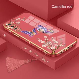 ốp lưng Redmi Note 10 4G Note 10S Note 11 Note 11S Note 11 Pro 4G 5G Note 10 Pro+ Note 12 5G Note 12 Pro 4G 9T Thẳng cạnh mạ bướm lá điện thoại trường hợp