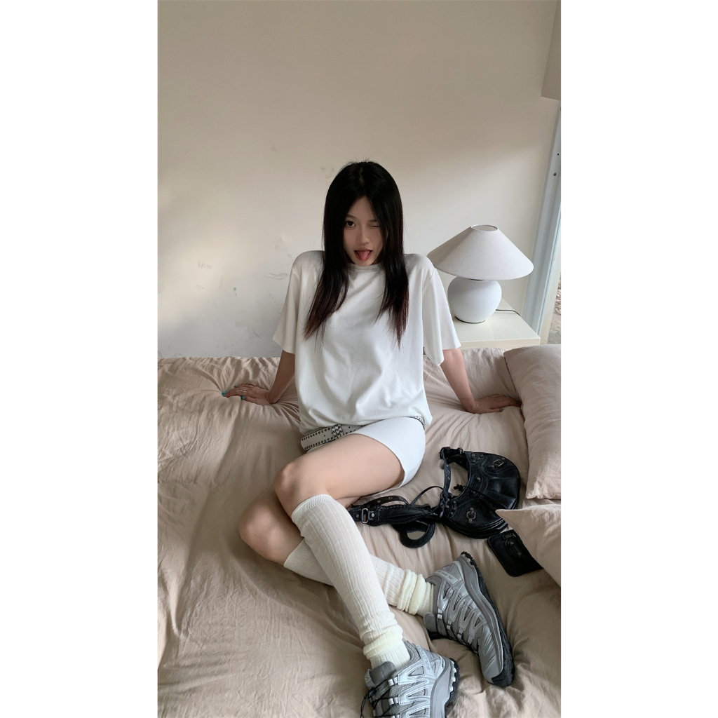 🍓Design Sense Casual Slimming Spicy Girl Versatile Short Sleeve Dress Women's Short Sleeve T-shirt Dress