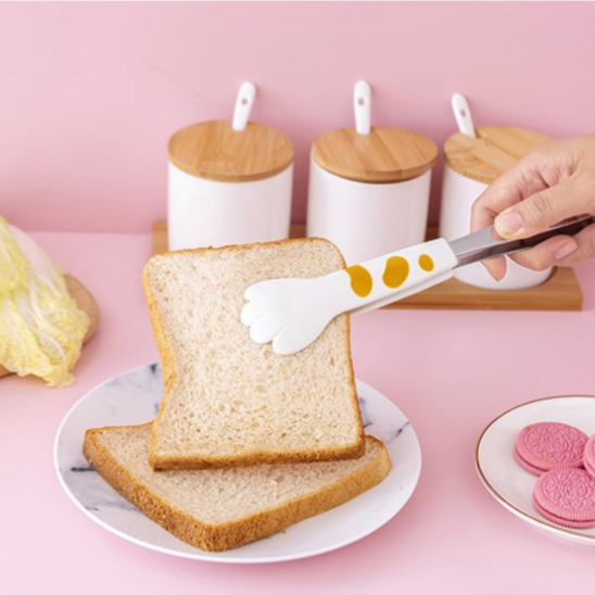 Best cook Lưỡi nấu ăn nhà bếp mèo dễ thương Hình dạng chân thép không gỉ Salad nhỏ Thực phẩm nướng Tong cmman13.vn