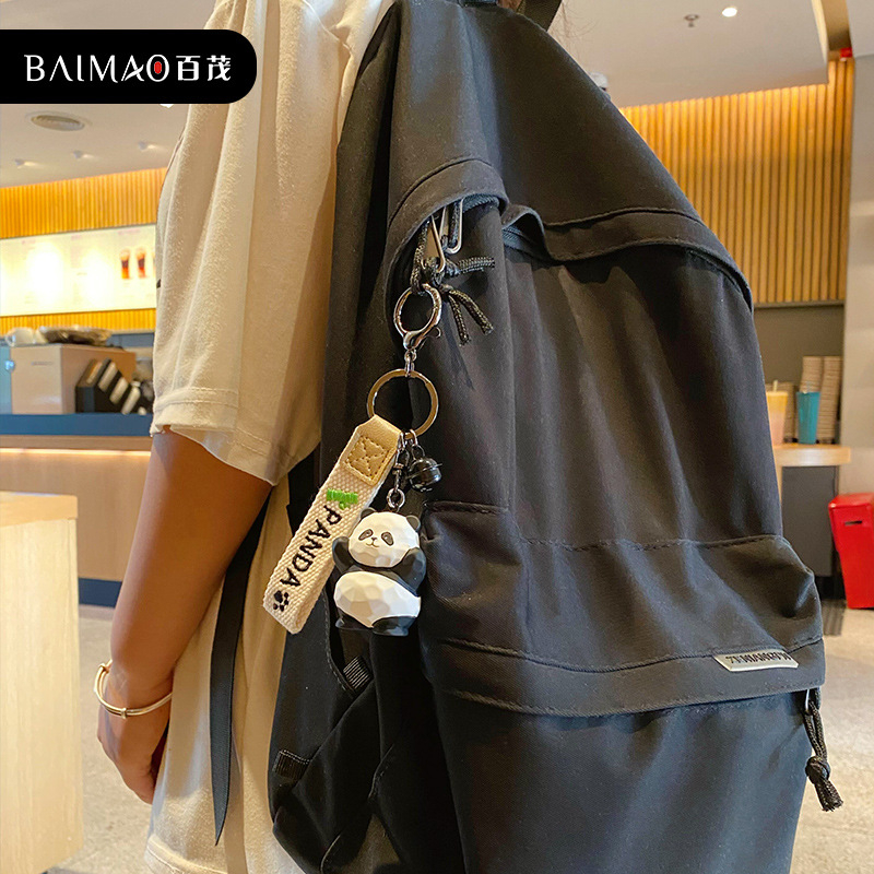 Coffeejoy Móc Khóa Xe Hơi Hình Gấu Trúc Bằng Tre Sáng Tạo