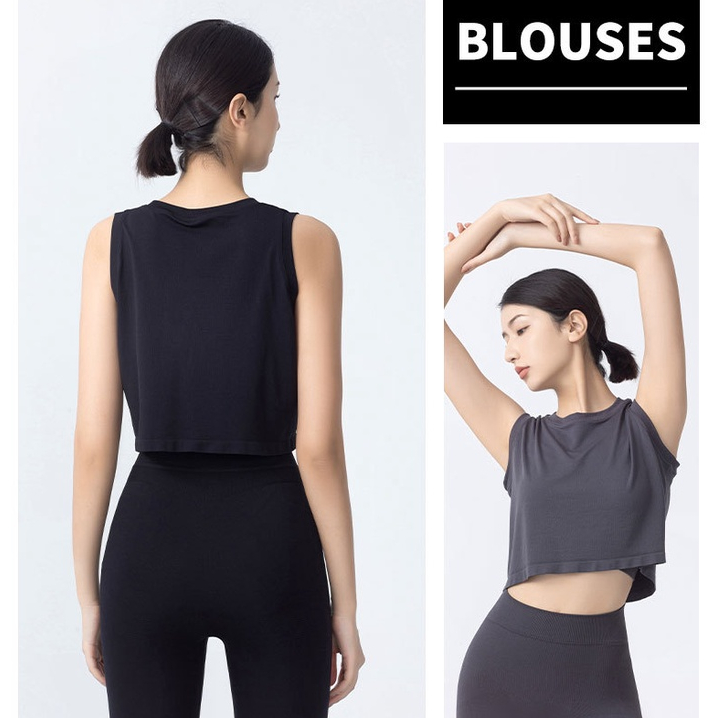 Áo Thun Thể Thao Sát Nách Chất Liệu Co Giãn Thoáng Khí Thời Trang Cho Nữ