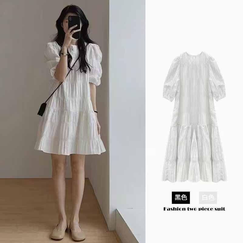 Đầm Trắng Tay Phồng Thiết Kế Mới Thời Trang Mùa Hè Theo Phong Cách Pháp
