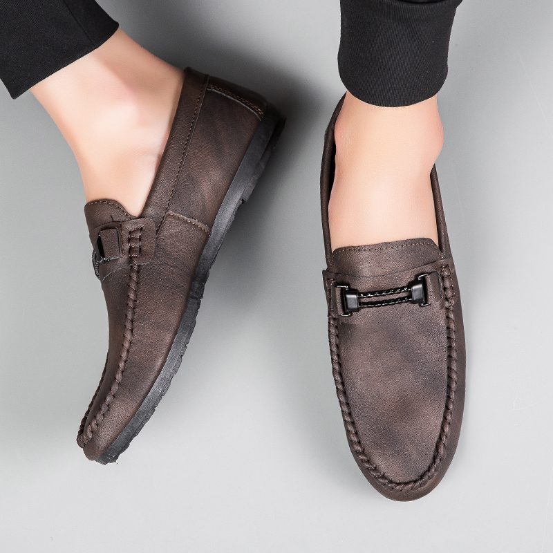 Giày Lười Da Mềm Thời Trang Cho Nam