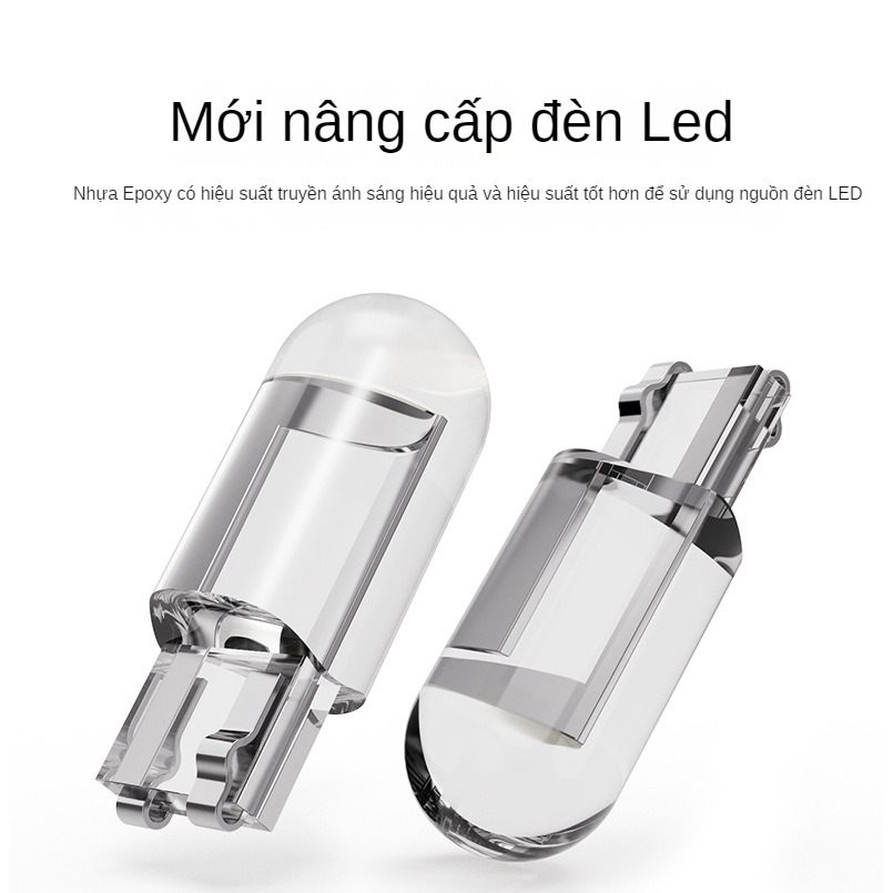 Đèn LED Chiếu Sáng Biển Số Xe T10 W5W COB Trong Suốt