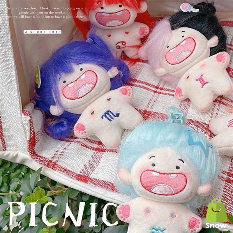 Búp Bê Nhồi Bông Hình Răng Cung Hoàng Đạo Dễ Thương Trang Trí Túi Xách