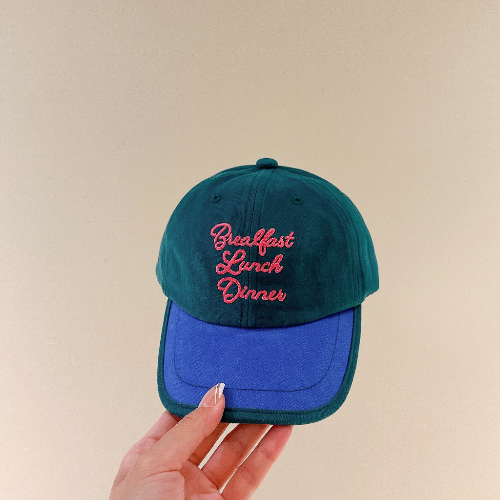 Mũ Lưỡi Trai Thêu Chữ Phối Màu Thời Trang Xuân Thu Cho Bé