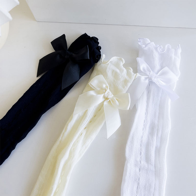 Vớ Công Chúa Lolita Đính Nơ Phong Cách Hàn Quốc Cho Bé Gái