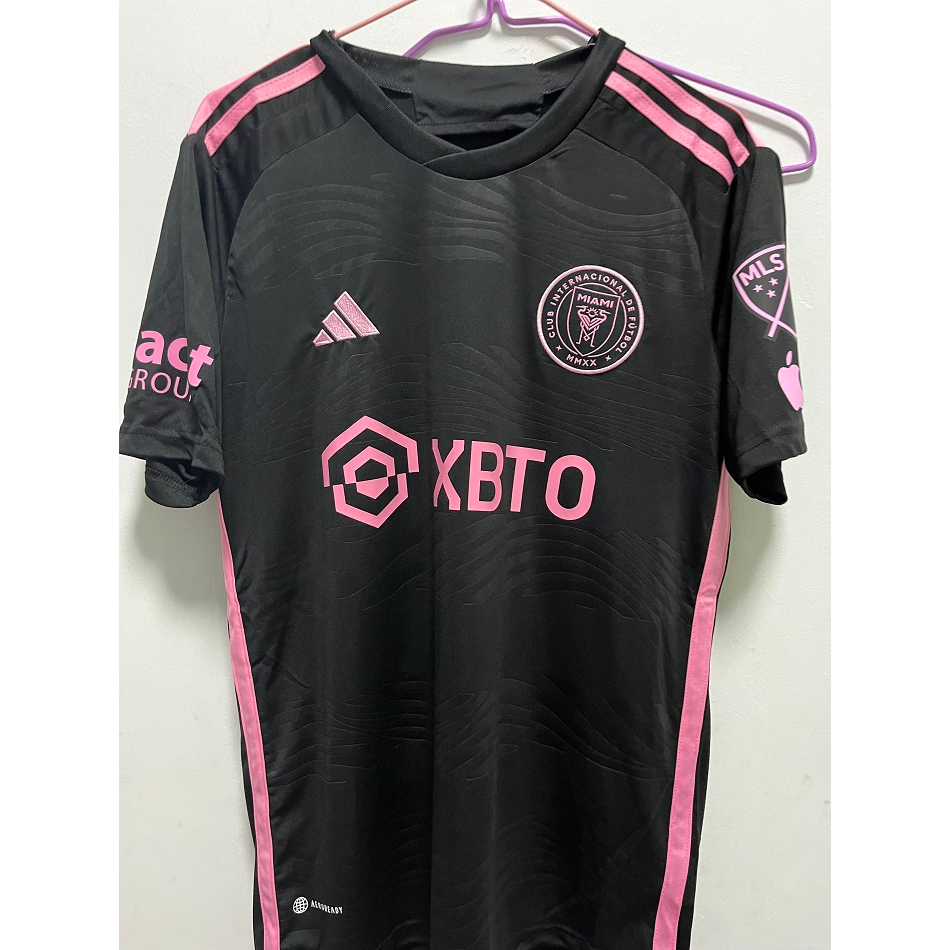Áo Bóng Đá Miami Jersey Đen Hồng 2023 Sân Khách