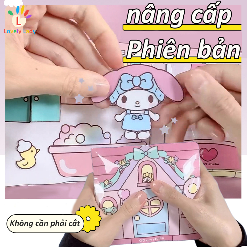 Đồ Chơi Búp Bê Melody Bằng Giấy diy Yên Tĩnh Cho Bé Gái