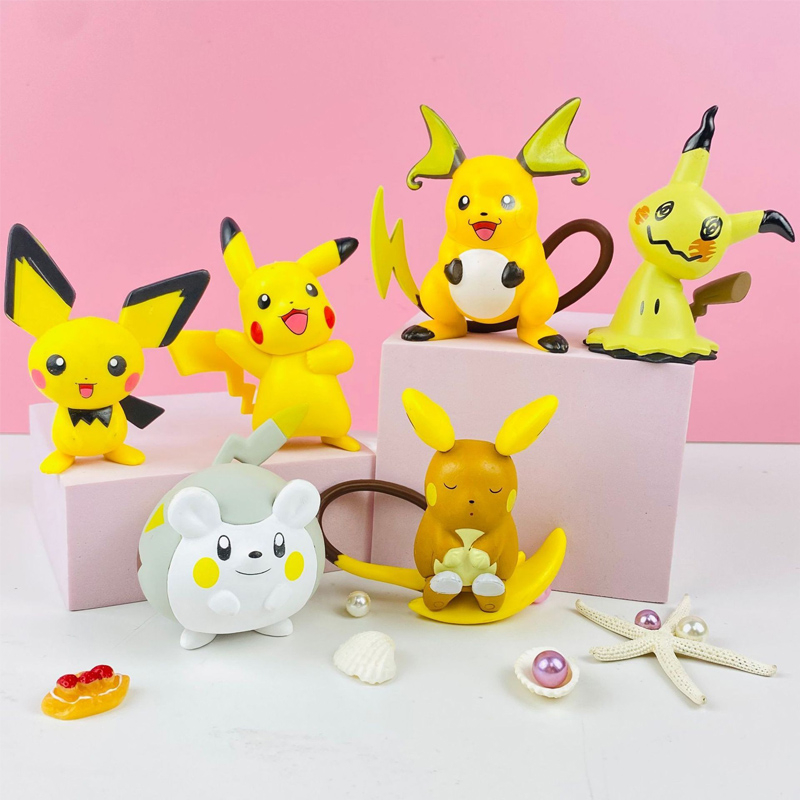 Set 6 Mô Hình Nhân Vật Phim Hoạt Hình Pokemon 3-6cm