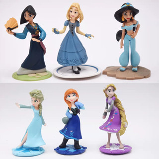Disney set 6 mô hình nhân vật phim frozen 8-10cm