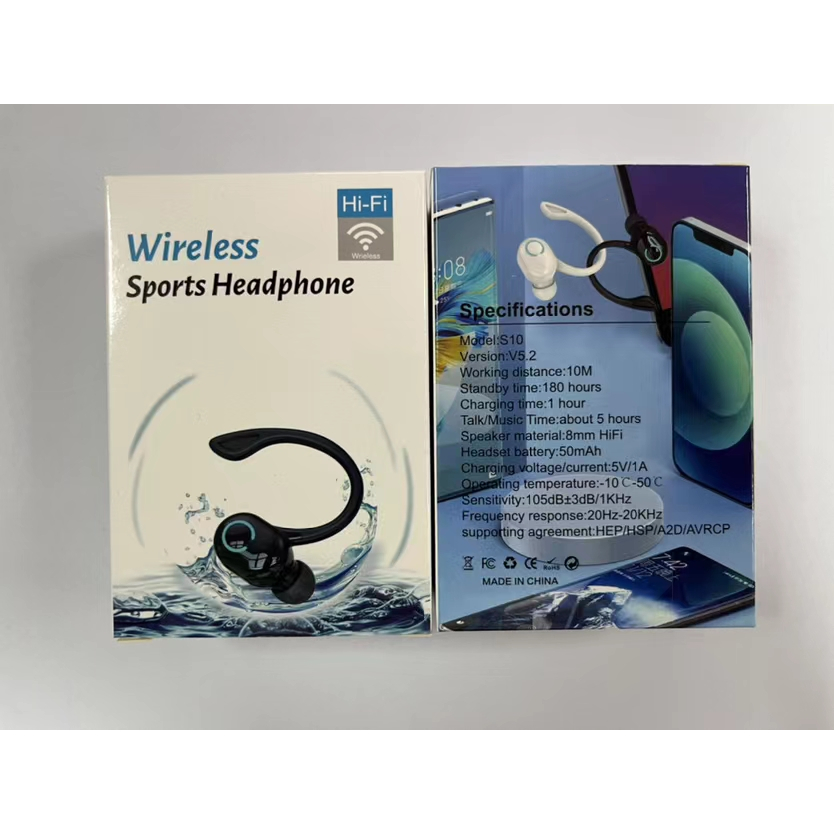 Tai Nghe Bluetooth Không Dây S10 Có Micro Thiết Kế Thể Thao Năng Động