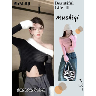 Áo thun nữ dài tay lệch vai thời trang hàn