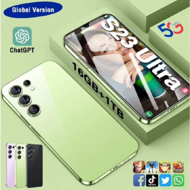 Màn Hình Lớn S23 Ultra + - 6.8-inch / Màn Hình HD / Nhiều camera / Nhận Diện / 1 + Bộ Nhớ 8G