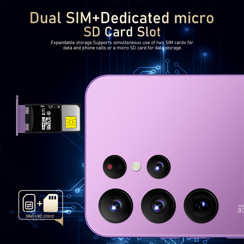 Màn Hình Lớn S23 Ultra + - 6.8-inch / Màn Hình HD / Nhiều camera / Nhận Diện / 1 + Bộ Nhớ 8G