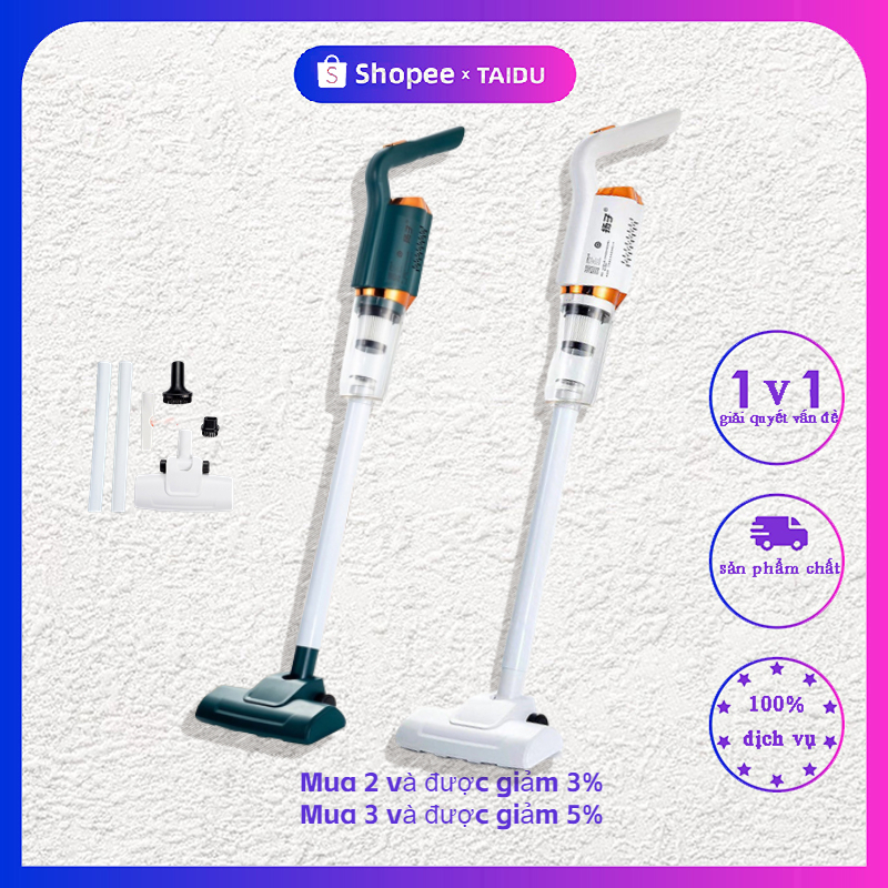TAIDU máy hút bụi cầm tay Máy hút bụi ô tô gia đình không dây bốn trong một di động siêu hút công suất cao