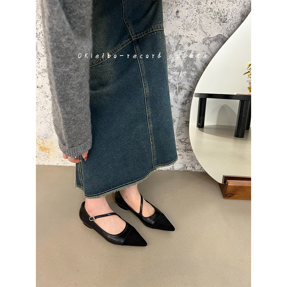 Giày Búp Bê Mũi Nhọn Đế Mềm Thời Trang Xuân Thu Cho Nữ