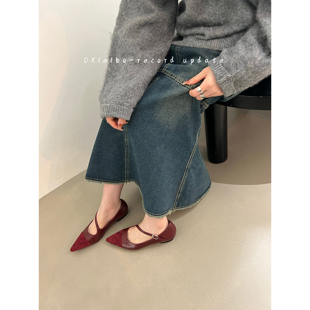 Giày Búp Bê Mũi Nhọn Đế Mềm Thời Trang Xuân Thu Cho Nữ