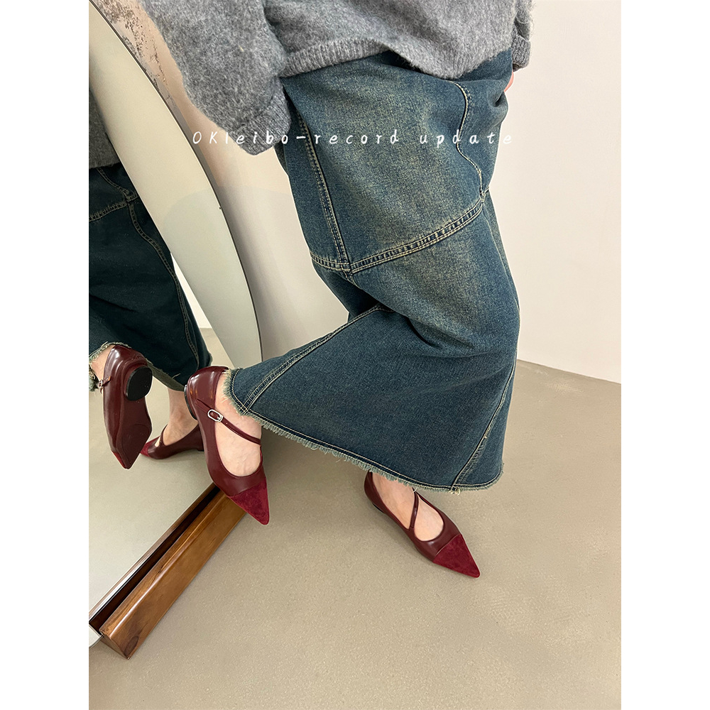 Giày Búp Bê Mũi Nhọn Đế Mềm Thời Trang Xuân Thu Cho Nữ