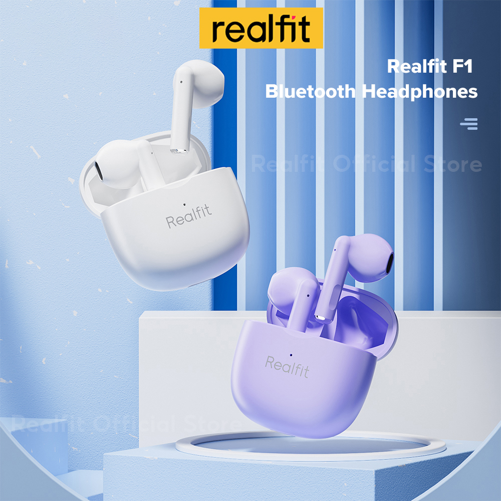 Tai nghe Bluetooth Realfit F1 Tai nghe không dây chất lượng HIFI tuyệt vời với micrô Bluetooth 5.3 Super Bass