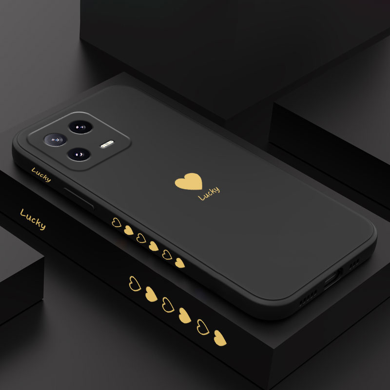 Ôp Điện Thoại Silicon Dẻo Họa Tiết Trái Tim Màu Vàng Độc Đáo Thời Trang Cho xiaomi mi 13pro 14 13 pro lite 5g Ốp