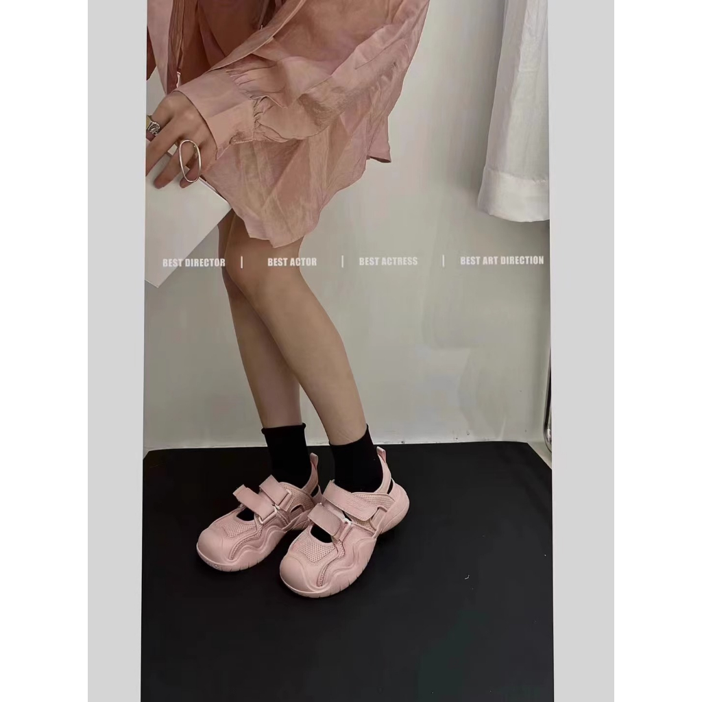 Giày Sandal Đế Dày Thoáng Khí Thời Trang Mùa Hè 2023 Phong Cách Mới Cho Nữ