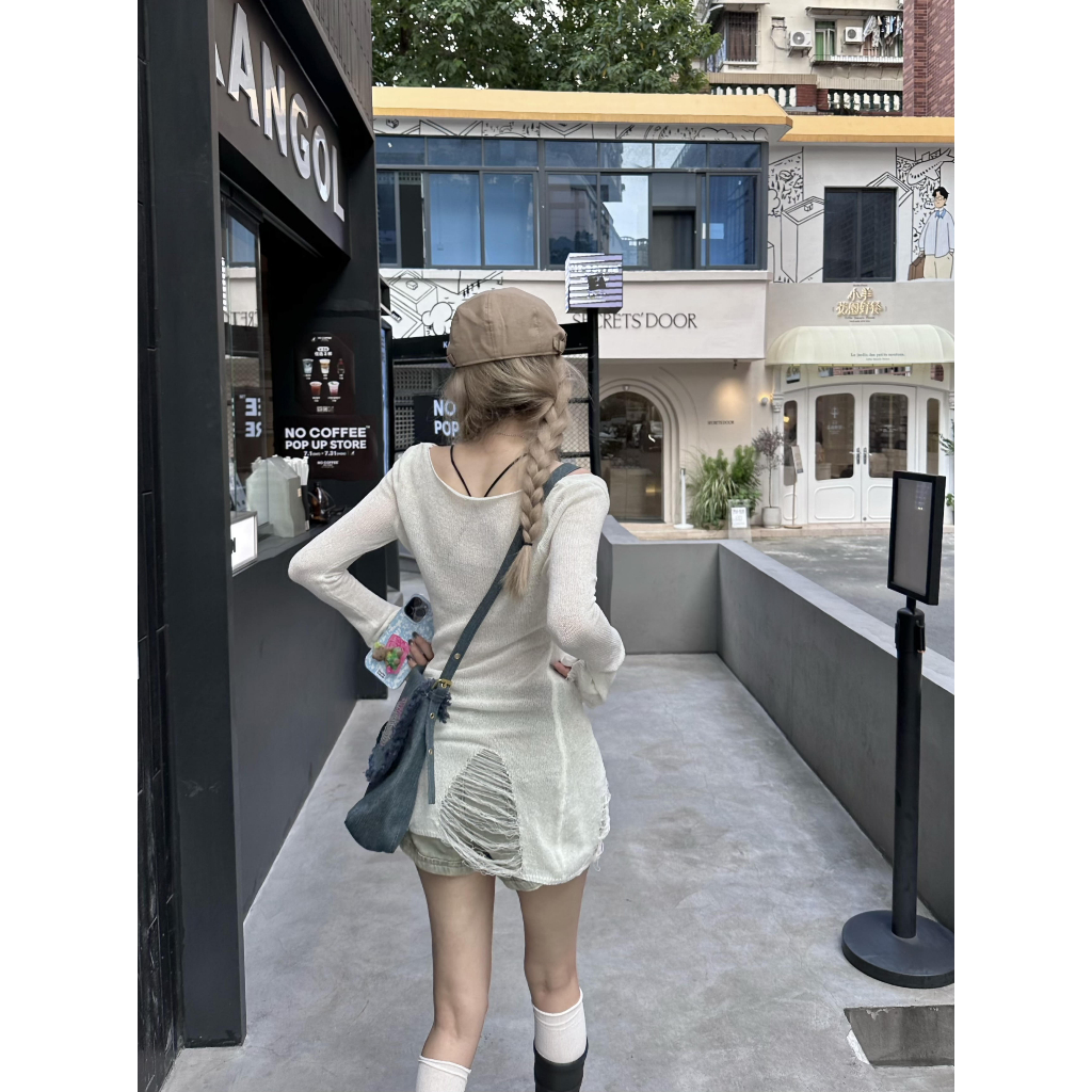 Set Áo Len Dài Tay Phong Cách Hàn Quốc + Áo tank top Hai Mảnh