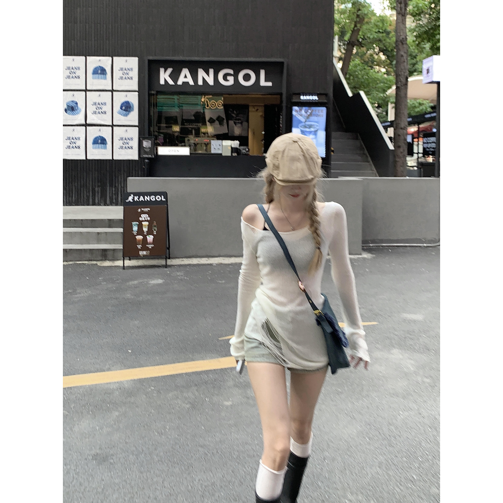 Set Áo Len Dài Tay Phong Cách Hàn Quốc + Áo tank top Hai Mảnh