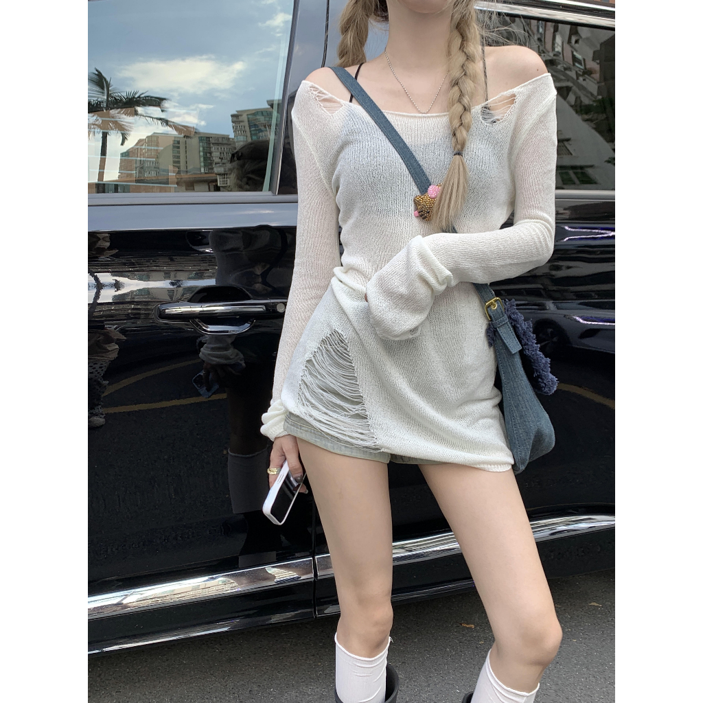 Set Áo Len Dài Tay Phong Cách Hàn Quốc + Áo tank top Hai Mảnh